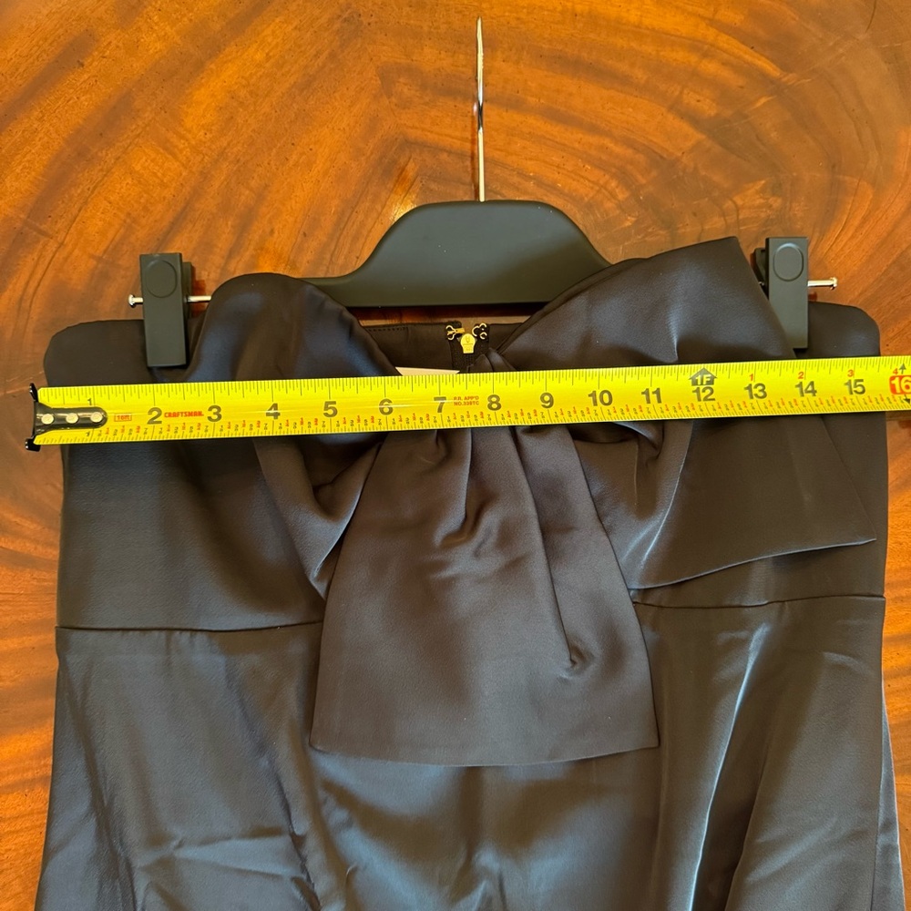 NWT Lilly Pulitzer Carlynn Satin Maxi Bow Dress Noir 8 - Picture 10 of 16